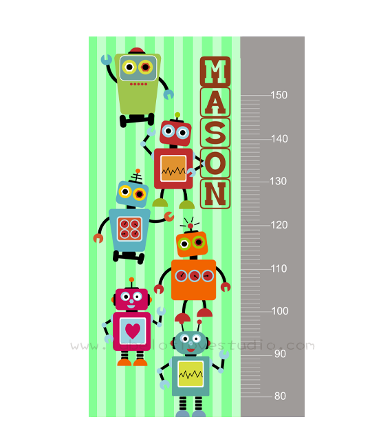 Little Robots Height Chart