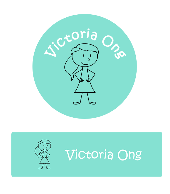 Stick Person Girl Iron On Labels — Label of Love Studio