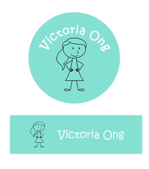 Stick Person Girl Iron On Labels-name-sticker-Singapore-school