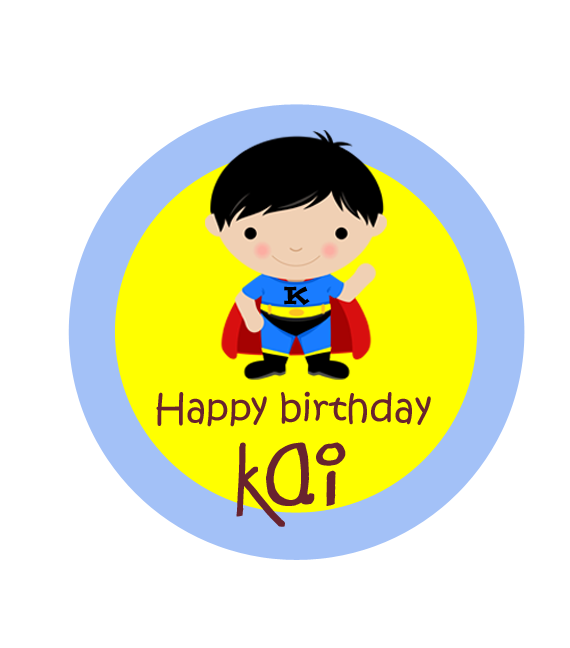 birthday stickers super boy