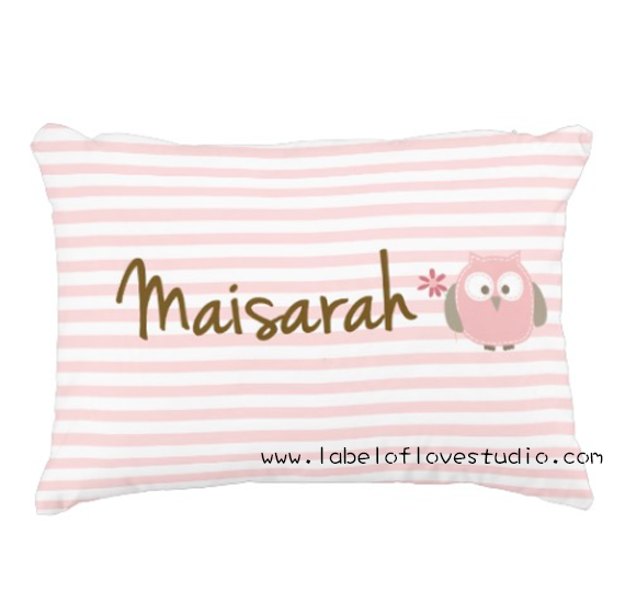 Sweet Owl Personalized Pillow
