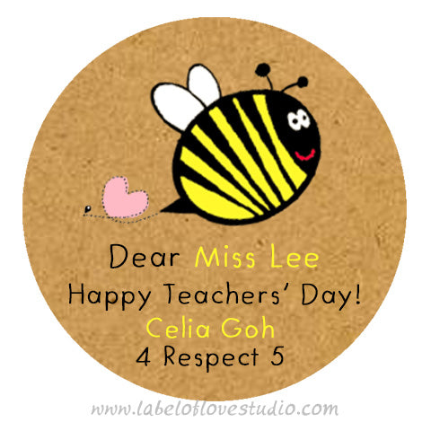 Kraft Bee Teachers' Day Labels