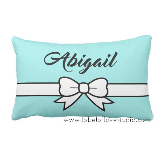 Classic Bow Personalized Pillow