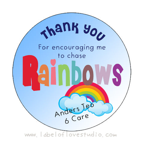 happy teachers day stickers rainbow