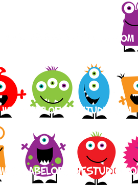 Lil' Monster Birthday Label