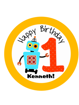 Mr Robot Birthday Label