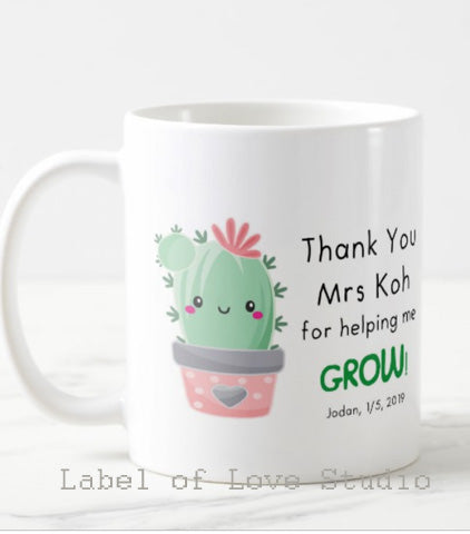 Help Me Grow Personalized Cup