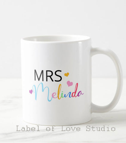 Teacher's Hearts Personalized Cup