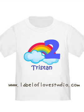 Rainbow in blue Birthday Tee