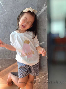 Pink Princess Birthday Romper/ Tee