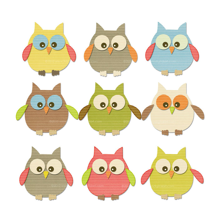 Sweet Owl with rainbow blocks